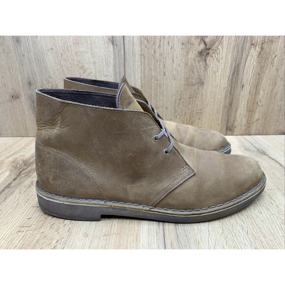 Clarks Men’s Bushacre 2 Chukka Desert Boots Beeswax 82286 Lace Up Brown  Size 12 - Picture 2 of 16